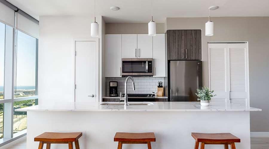 אפרטהוטל שיקגו Sentral Michigan Avenue מראה חיצוני תמונה Kitchen