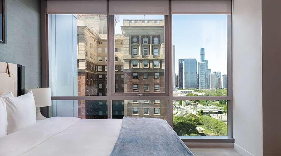 אפרטהוטל שיקגו Sentral Michigan Avenue חדר תמונה View from a bedroom