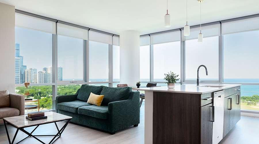 אפרטהוטל שיקגו Sentral Michigan Avenue חדר תמונה Interior of a typical apartment