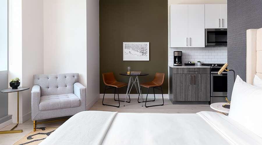 אפרטהוטל שיקגו Sentral Michigan Avenue חדר תמונה A typical studio apartment