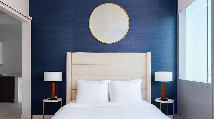 אפרטהוטל שיקגו Sentral Michigan Avenue חדר תמונה A bedroom at the Hotel Zags